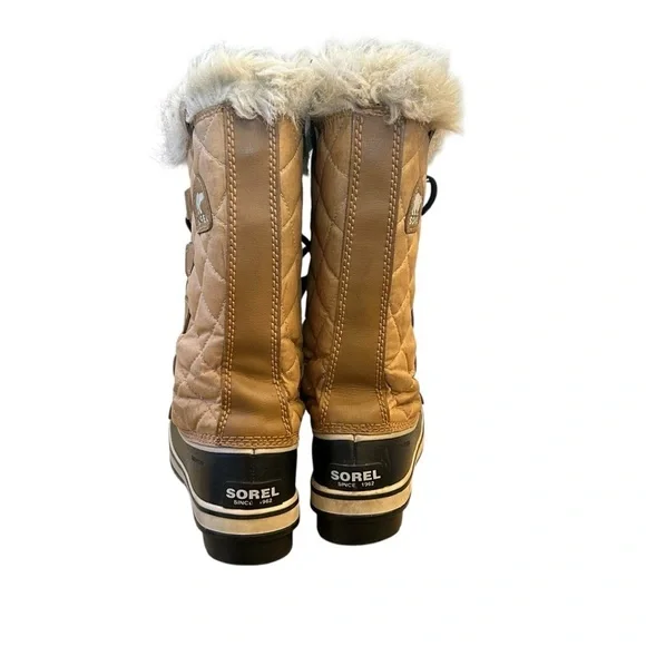 Sorel Women's Quilted Tan and Black Winter Boots Tofino II Waterproof Size 7 - Picture 5 of 7